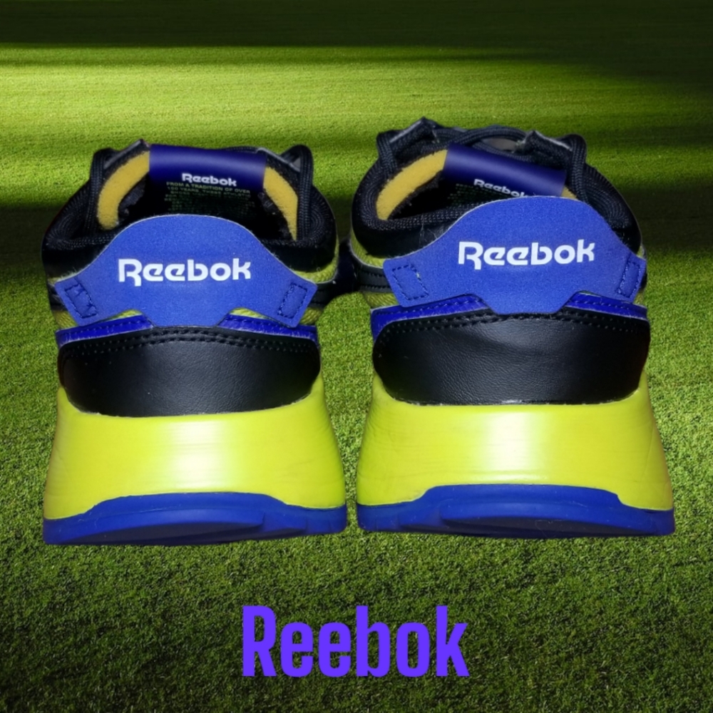 Reebok Classic Leather Legacy "Bright Cobalt/Core Black/Acid Yellow" Shoes - Picture 8 of 9